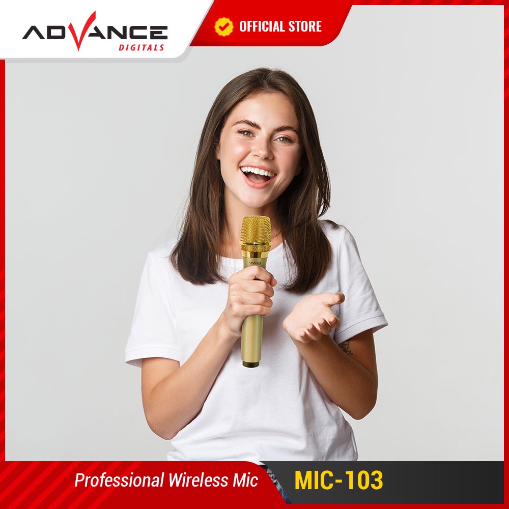 Advance MIC103 Mic Wireless Microphone Bluetooth Karaoke BONUS Baterai