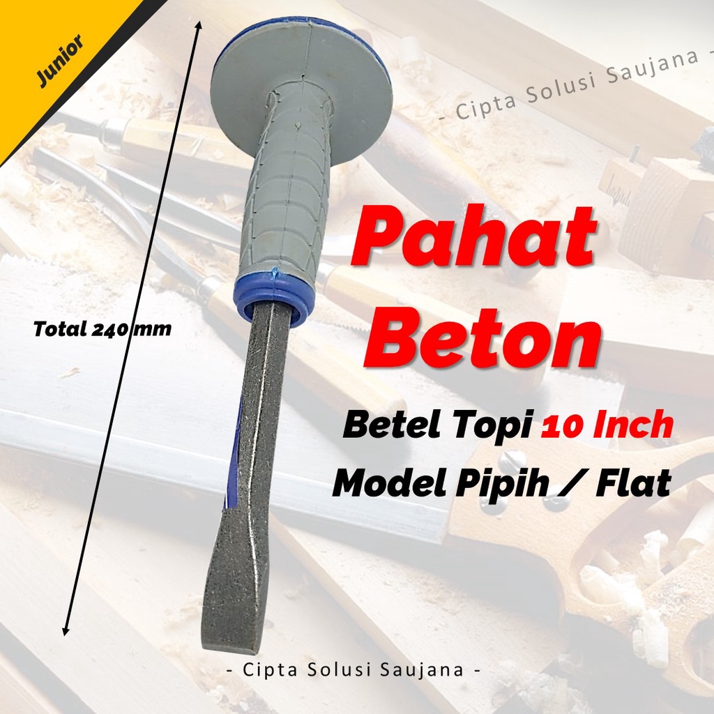 Jual 10 IN PAHAT BETON BETEL TOPI PIPIH FLAT LURUS PAHAT TEMBOK 