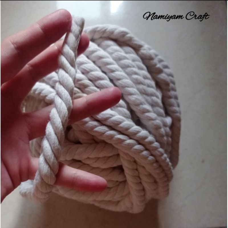 Tali Katun 8mm | Tali Katun 10mm | Benang Macrame Eceran | Tali Katun Meteran