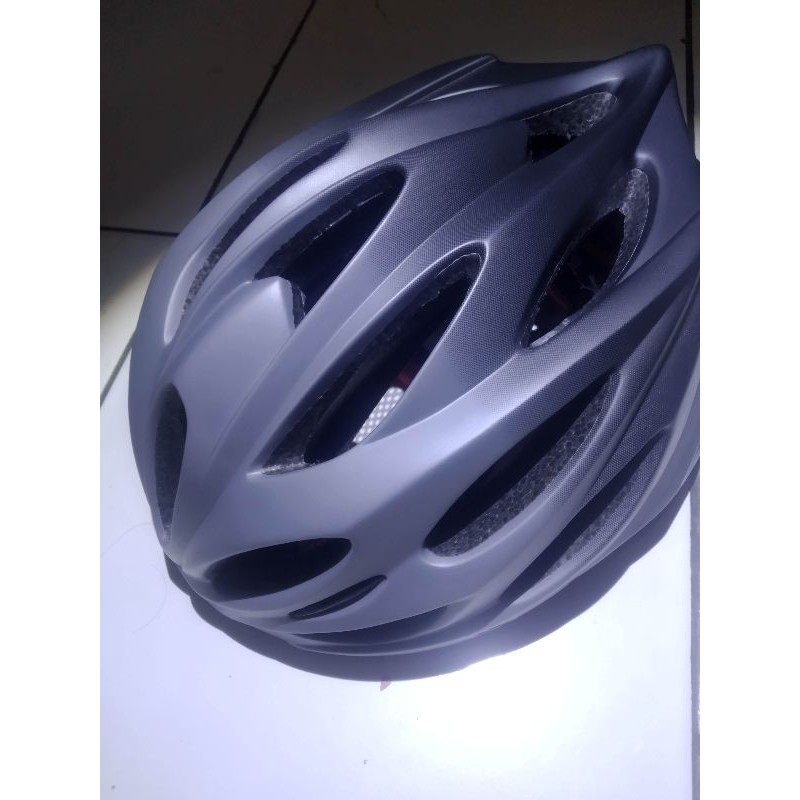 Helm Sepeda EPS PVC Shell dengan Lampu Safety Light 1105  Black