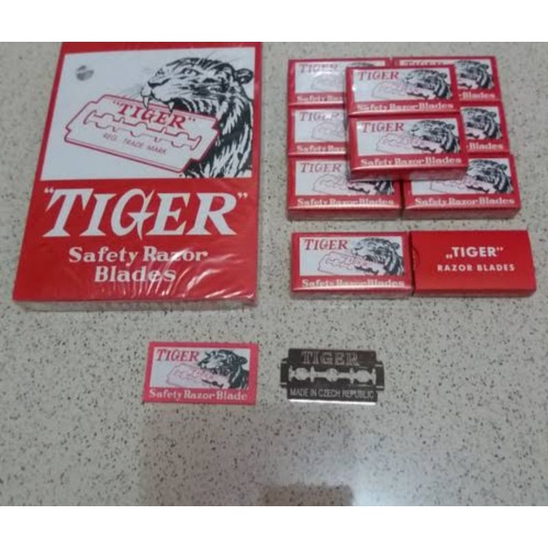 PROMO!! 1 kotak kecil silet quick tiger isi 10 biji silet