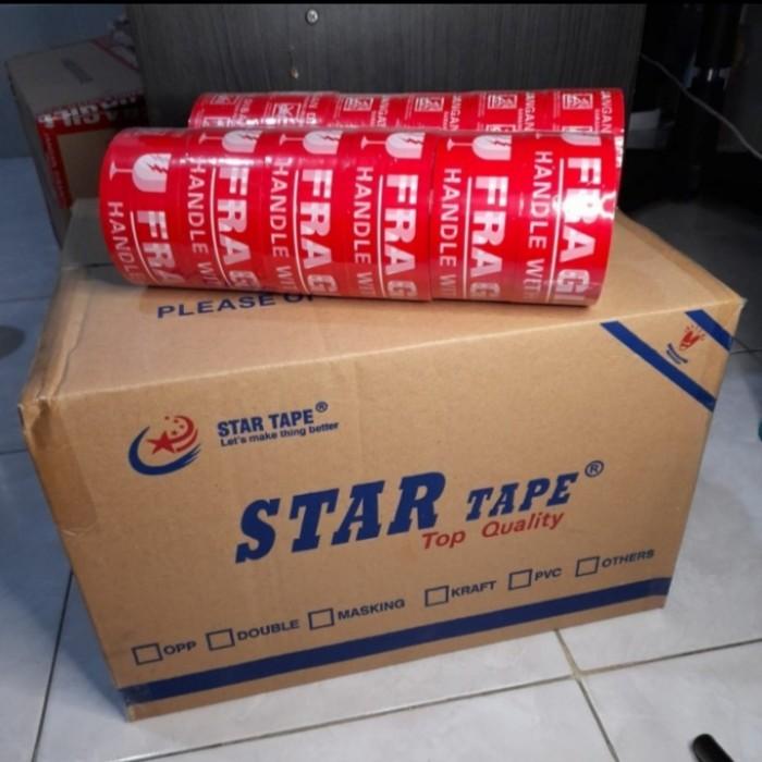 

Lakban Fragile Merah 2" (48X50Yard) Star Tape (Kartonan) Isi 90 Roll