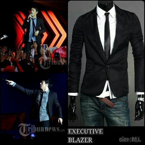 blazer pria - blazer ariel executive hitam