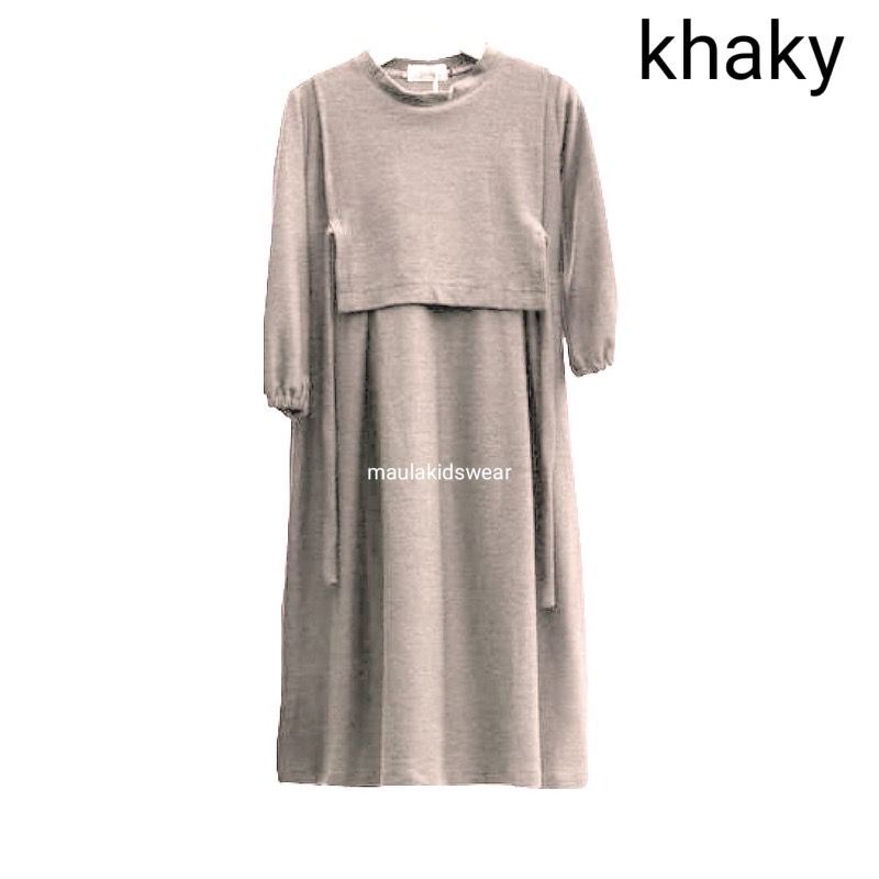 Gamis Bayi Vest Maudy Perempuan 0 - 4 Tahun Polos Katun Lucu