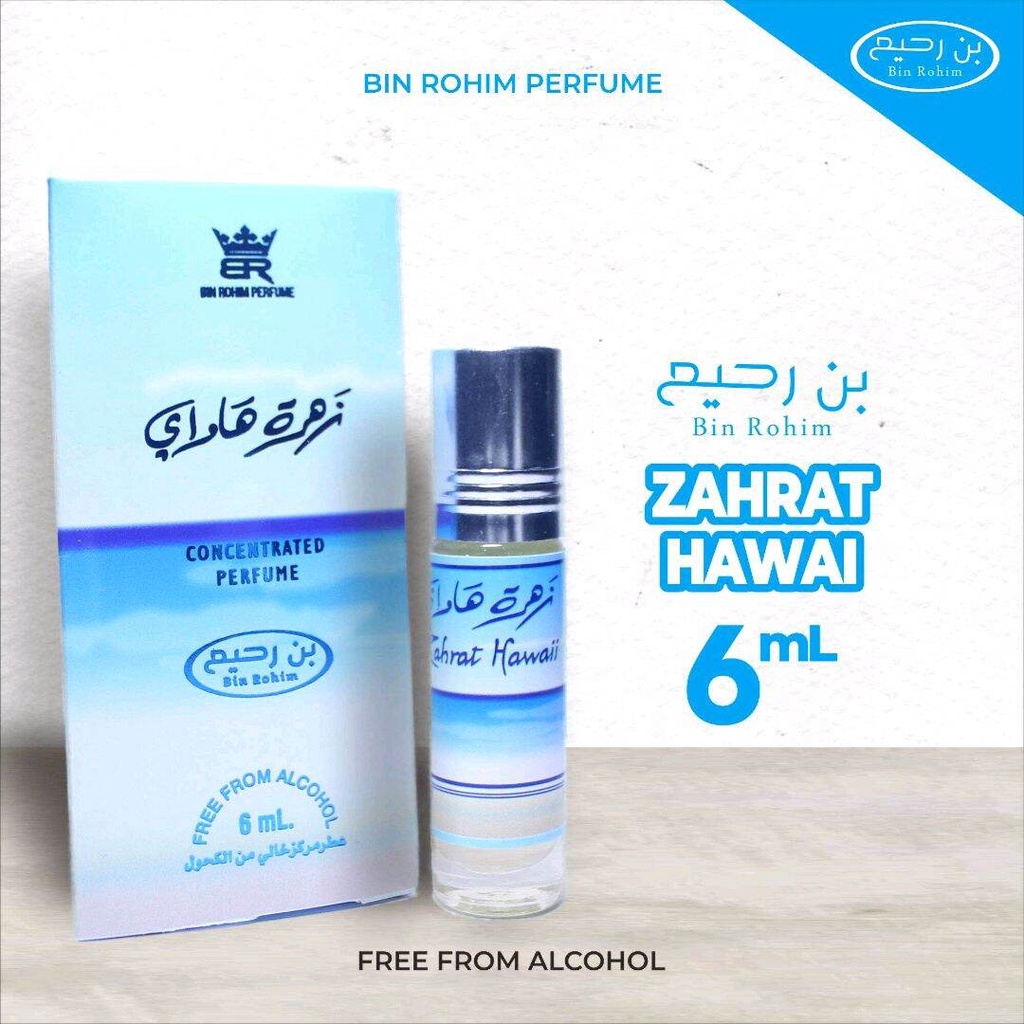 Parfum ZAHRAT HAWAI Bin Rohim Minyak Wangi Roll On Kemasan 6ml Non Alcohol