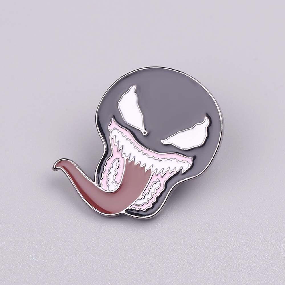 [Elegan] Venom Bros Anak Kartun Aksesoris Perhiasan Kerah Bros Hadiah Untuk Wanita Marvel Enamel Pin