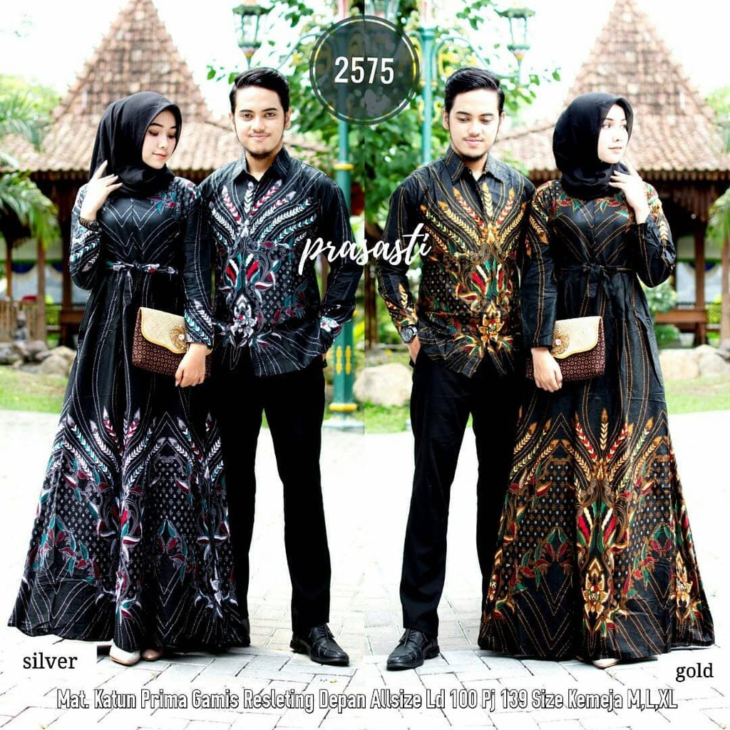 [COD ] Maxi Dress gamis prasasti / Sania Ruffle Batik Couple Ori Ndoro Jowi DNT Garansi Termurah Shopee Couple Prasasti