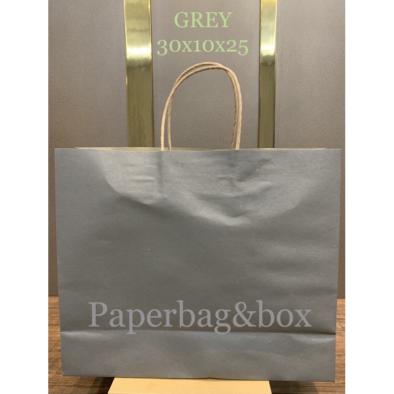

Kantong kertas/ Paperbag GREY/ ABU 30x10x25/ Tas Kertas/ Paper Bag