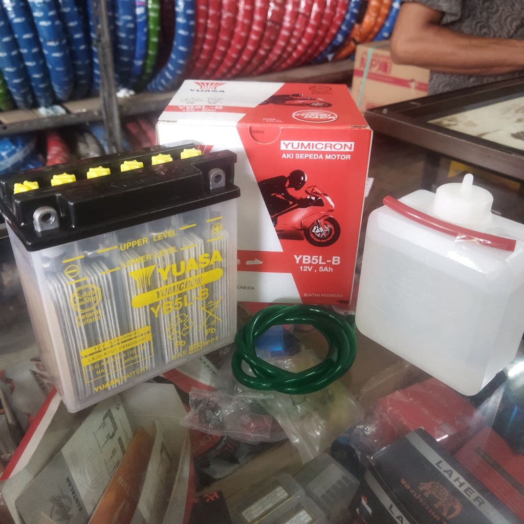 Jual AKI MOTOR YAMAHA JUPITER MX,MIO SPORTY,VEGA AKI BASAH YUASA YB5L-B