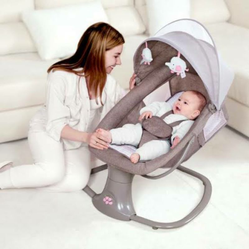RB22 Bouncer baby swing Snuggli ayunan otomatis (voucer sewa terbaik)