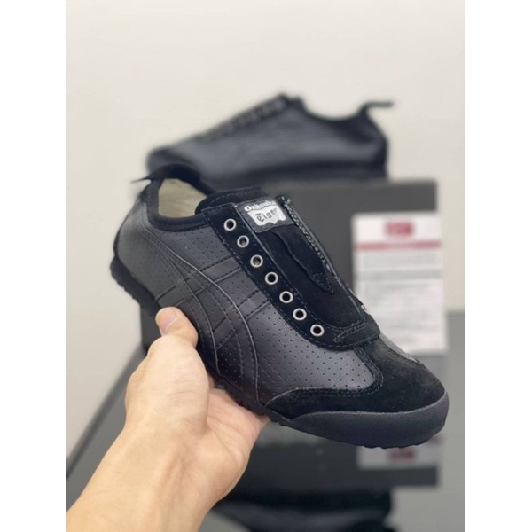 Sepatu Onitsuka Tiger Mexico 66 Laither Full Black Made In Indonesia