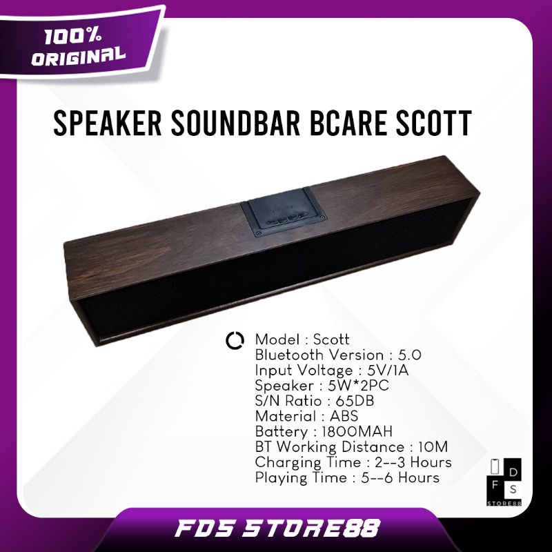 Wireless Soundbar BCARE X3 Scott Speaker Original