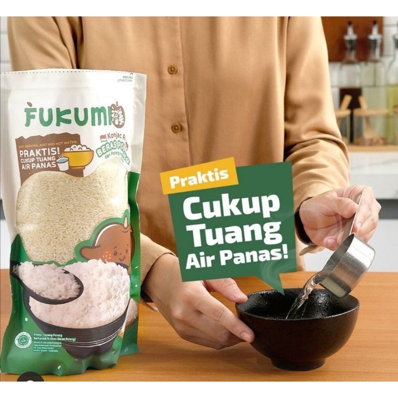 FUKUMI BERAS PORANG POUCH 1KG - Fukumi Shirataki Beras Konjac Rice Diet Pouch 1 Kg