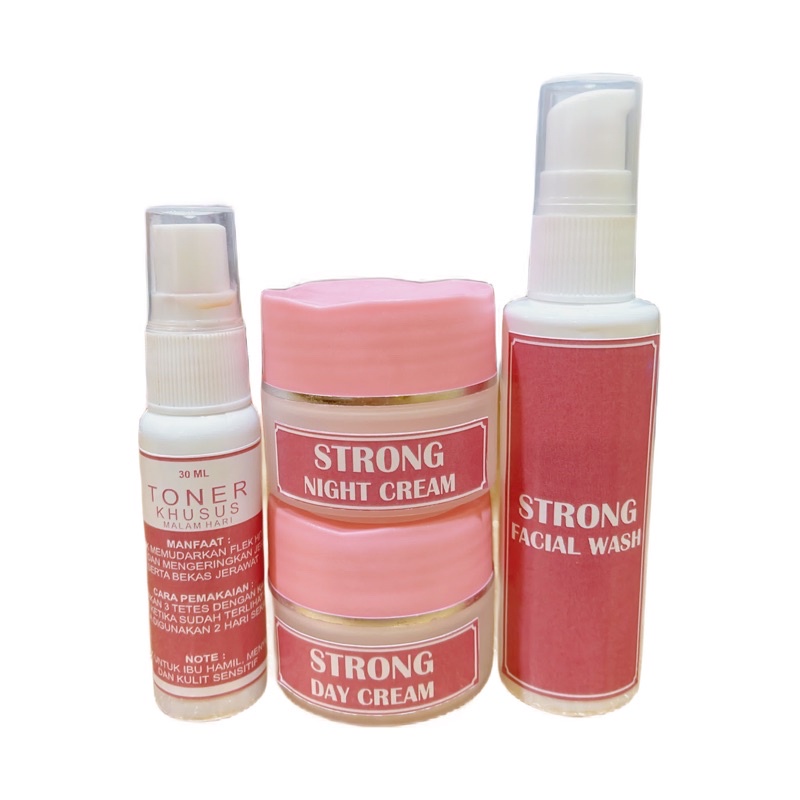 Paket Skincare Strong whitening/flek/acne