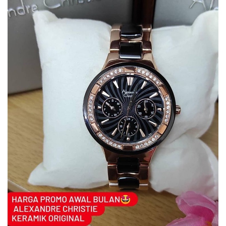 jam tangan Alexandre Christie keramik original