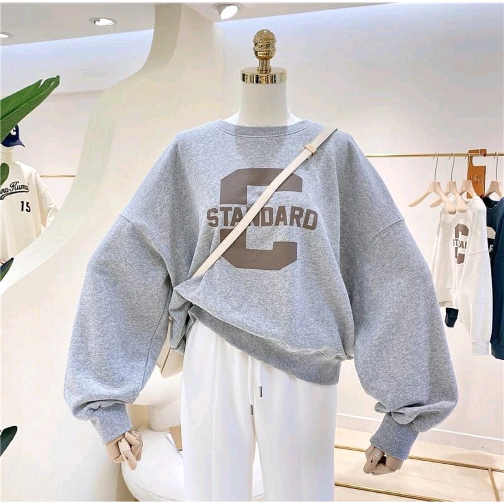 SWEATER CREWNECK WANITA C STANDARD / SWEATER WANITA TEBAL