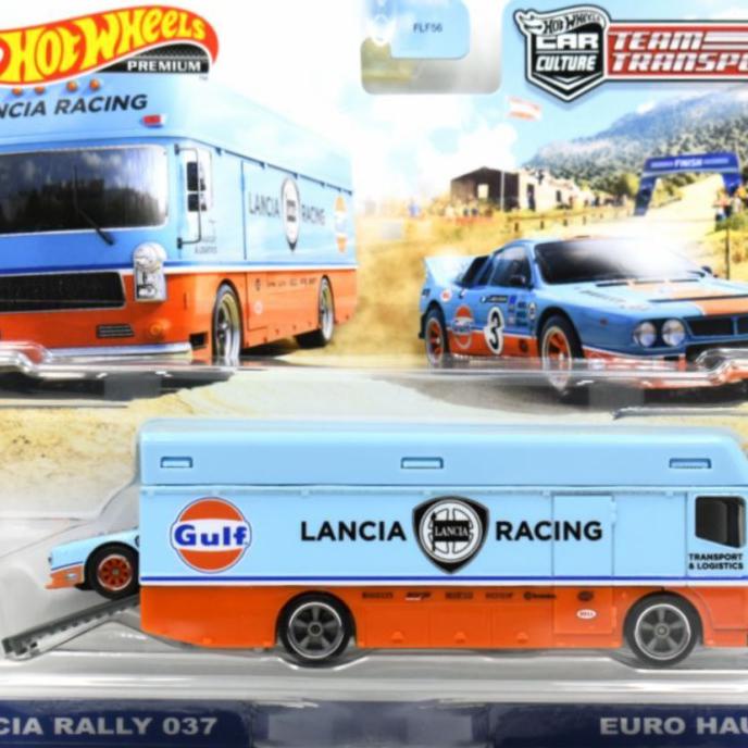 Berkualitas Hot Wheels Team Transport Lancia Rally 037 Euro Hauler Gulf Racing Berkualitas