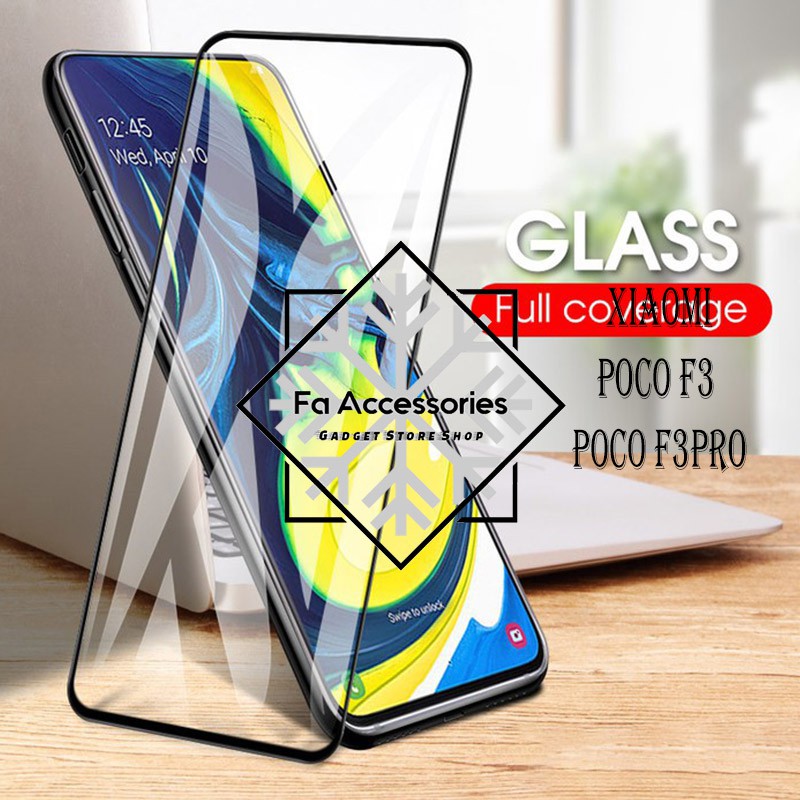 FA Tempered Glass full lem 5D 9D Xiaomi POCO F3 F3PRO F4 F4GT M4 M4PRO M5 M5S S C40 5G 4G GT pro screen guard