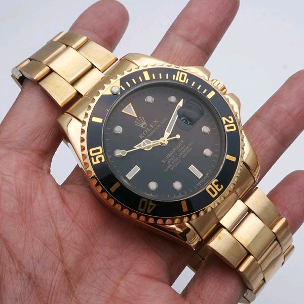 TER BARU -  Jam Tangan Pria Rolex Submariner 6008 Rantai Gold