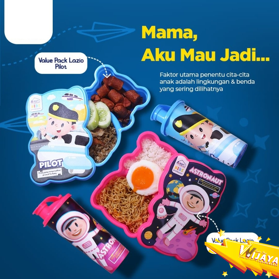 Souvenir Anak Tempat Makan dan Minum Anak Set Lazio Value pack kids Profesional