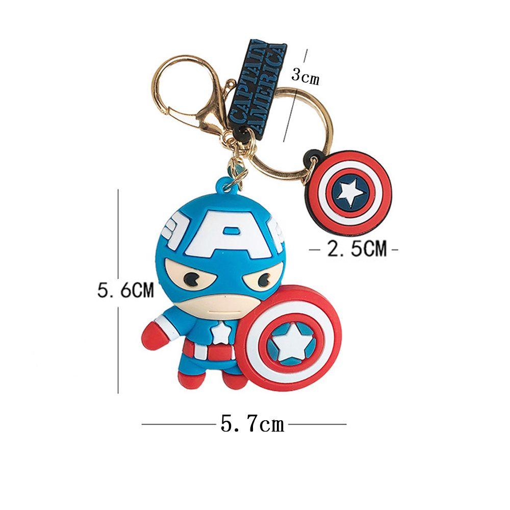 Gantungan Kunci Karakter Kartun Iron Man / Spiderman / Captain America