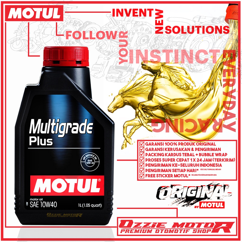 MOTUL MULTIGRADE PLUS 10W40 SN 1L 100% ORIGINAL