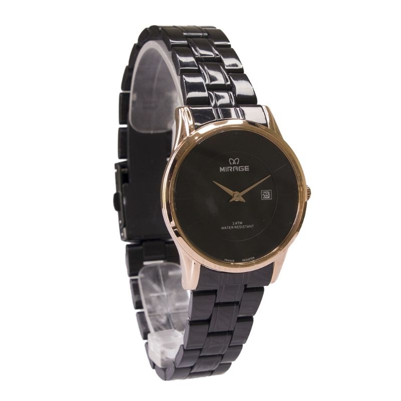 Jam Tangan WANITA Mirage Branded Watch Hitam Black 8670L Garansi Resmi Mirage