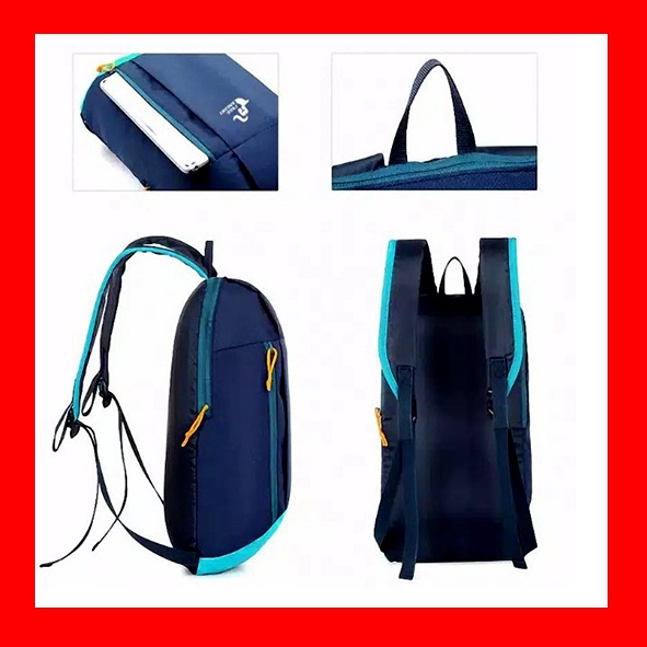 Tas Ransel Olahraga futsal Daypack Kecil Traveling Backpack punggung warna hitam biru orange