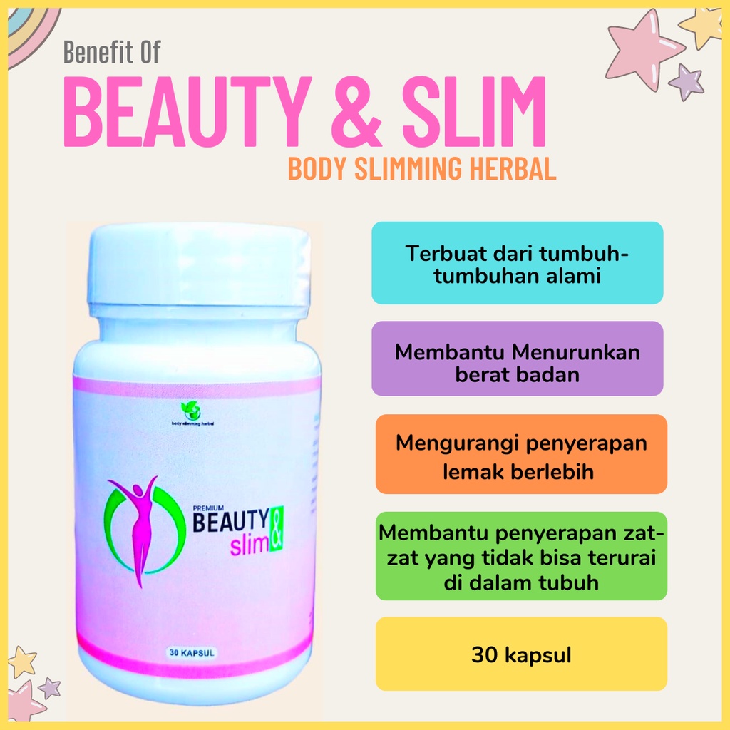 BEAUTY & SLIM kapsul obat jamu pelangsing slimming diet herbal wanita maupun pria
