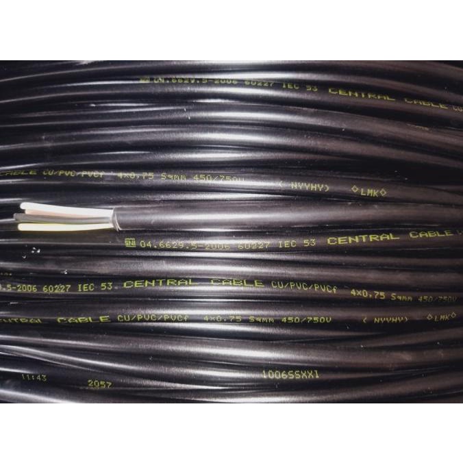 SNI Fleksibel Central Kabel NYYHY 4 x 0,75 4x0,75 4x0.75 4 x 0.75 50M