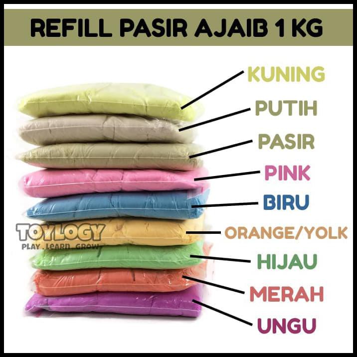 Hot Mainan Anak Pasir Ajaib Kinetik Play Sand Refill 1 Kg - Putih