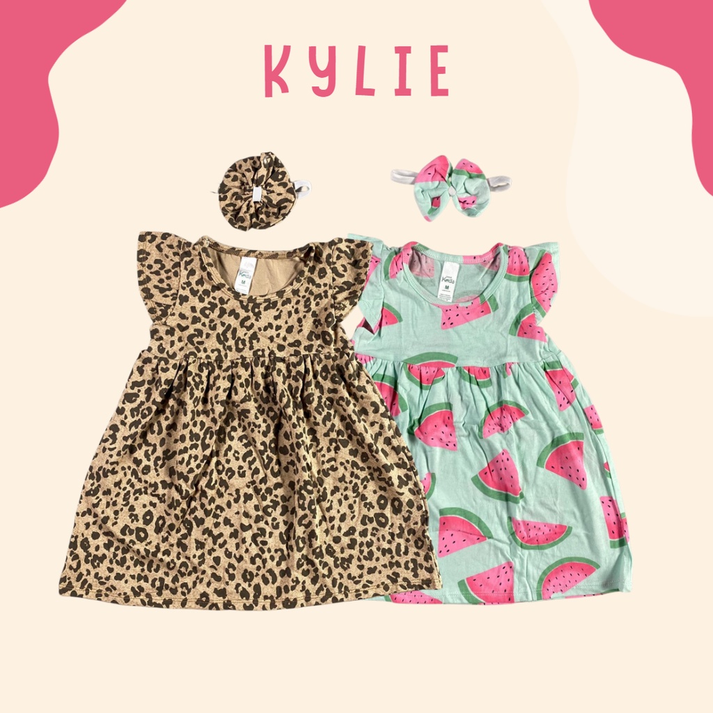 1-4 TAHUN DRESS ANAK KYLIE FREE HEADBAND BY LITTLE KODA versi 2 (SNI)