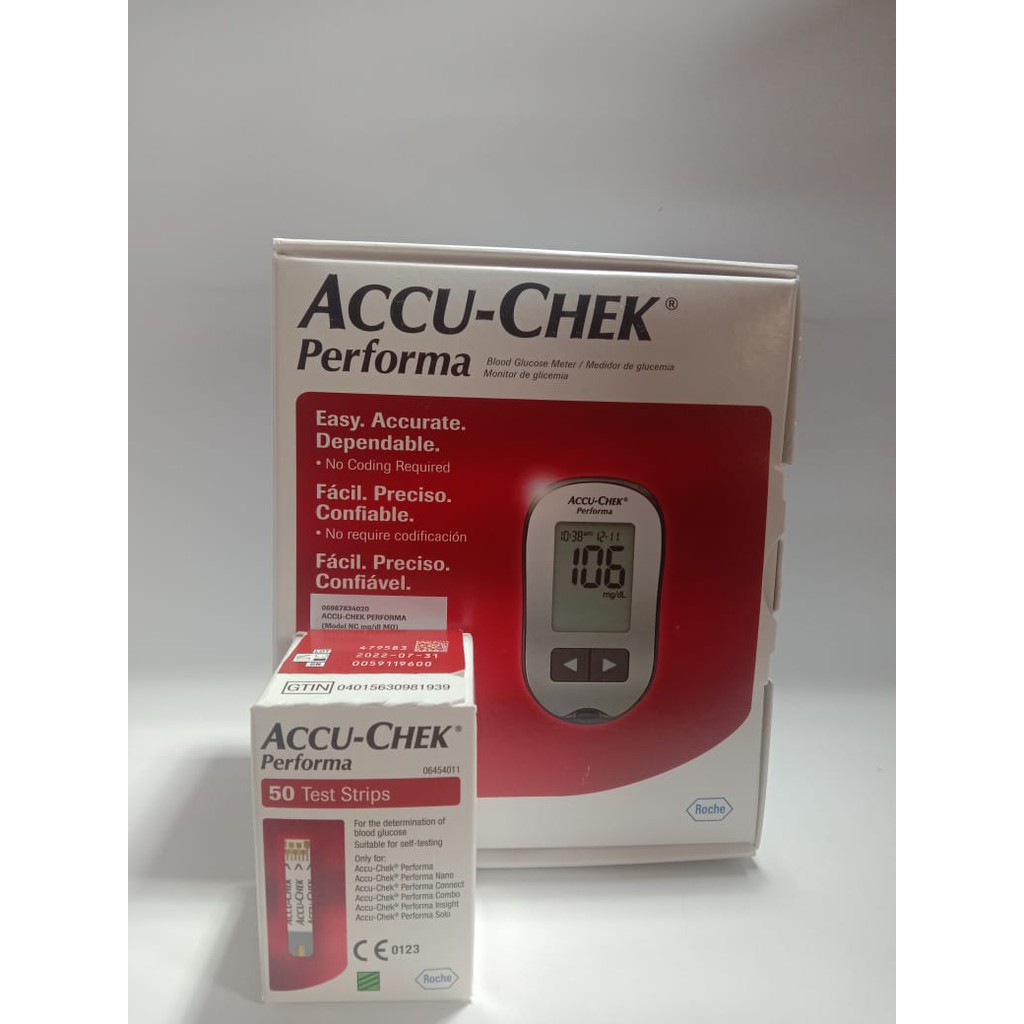 (Original) ACCU CHEK PERFORMA METER + STRIP 50 PCS Exp Lama Termurah