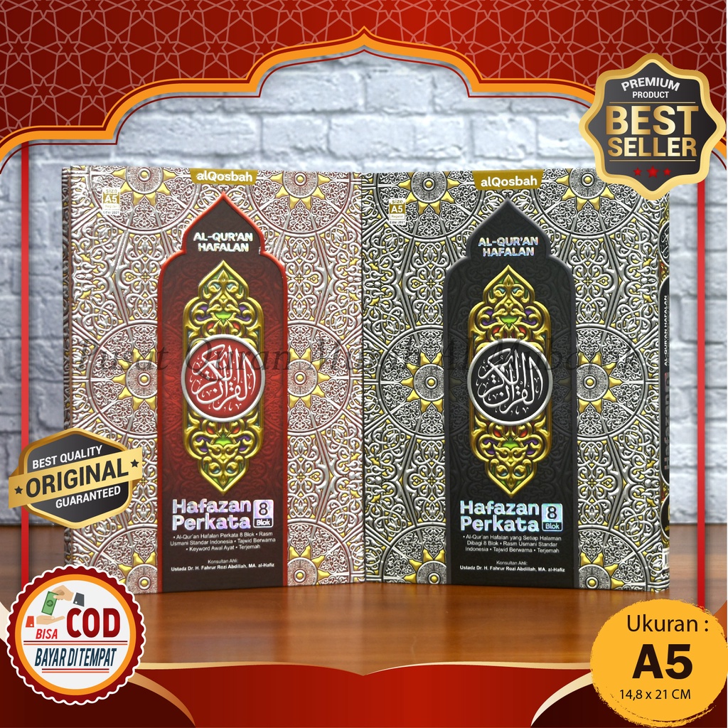 BARU BISA COD - Al Quran Hafalan Hafazan 8 Blok Reguler Terjemah Perkata A5 Hc-Al Qosbah, Al Quran A
