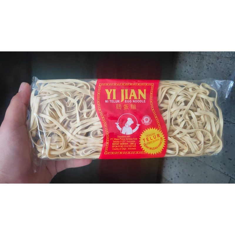 

Mie Telur Yi Jian 200 gr Halal Kecil bulat/pipih gepeng