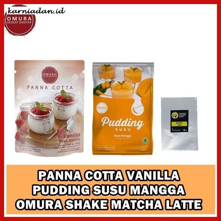 

RAGA-RAGA- PAKET 3IN1PANNA COTTA VANILLA,PUDDING SUSU MANGGA,OMURA SHAKE MATCHA -GNIDUP-NAHAB.