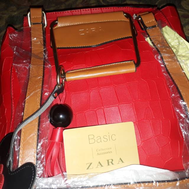 Tas Import ZARA croco Merah