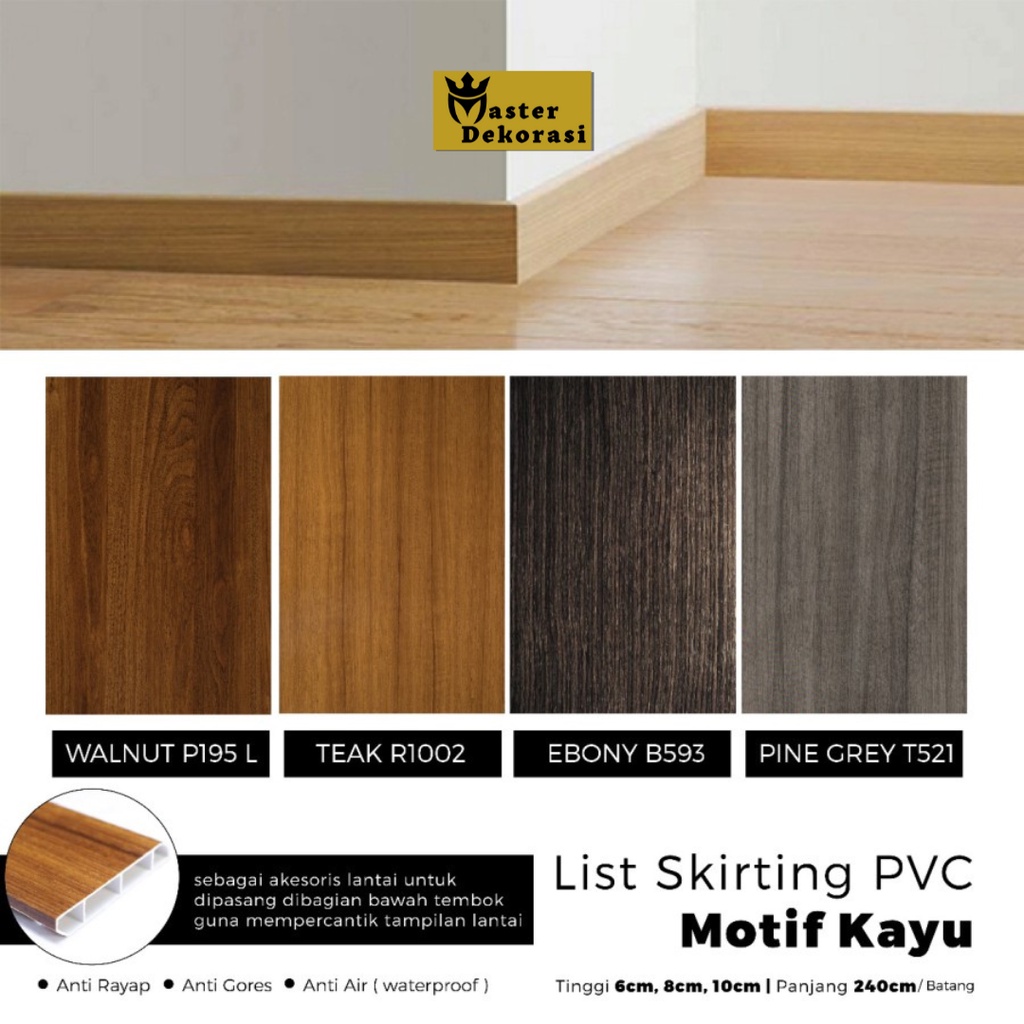 Jual Plint pvc Plin PVC List Plank Pvc List Lantai Skirting
