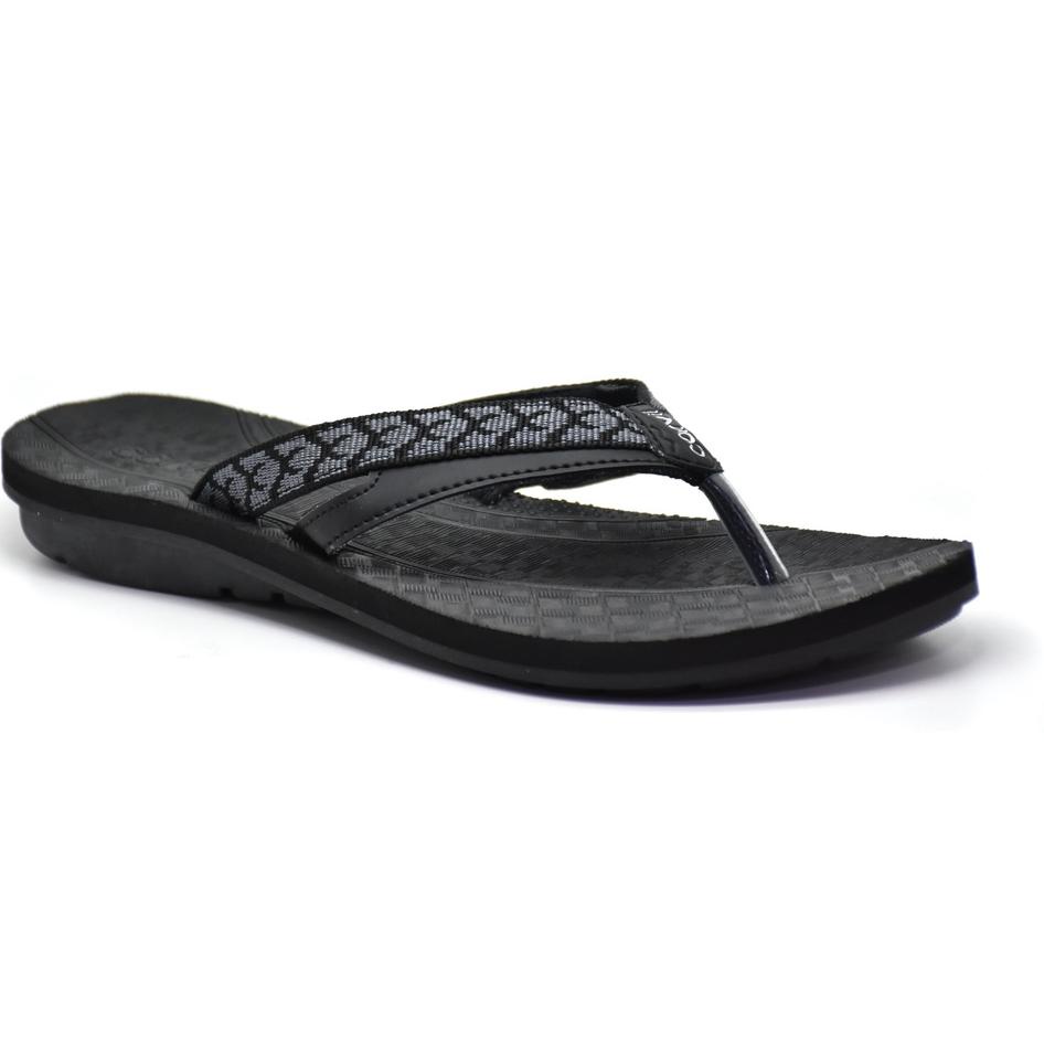 Sangat Nyaman.. CARVIL TRESSA-01L SANDAL SPONGE WANITA BLACK/GREY