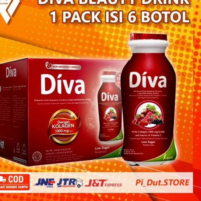 

BISA COD ✔️DIVA BEAUTY DRINK DIVA COLLAGEN DIVA MIX BERRIES BOX ISI 6|SQ4