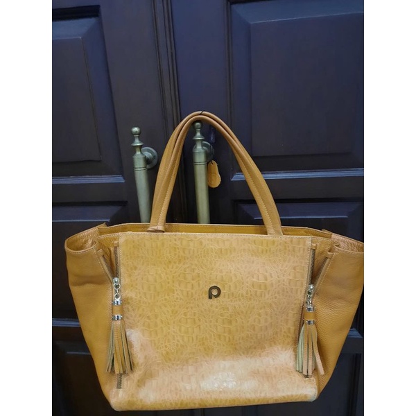 tas papillon leather preloved