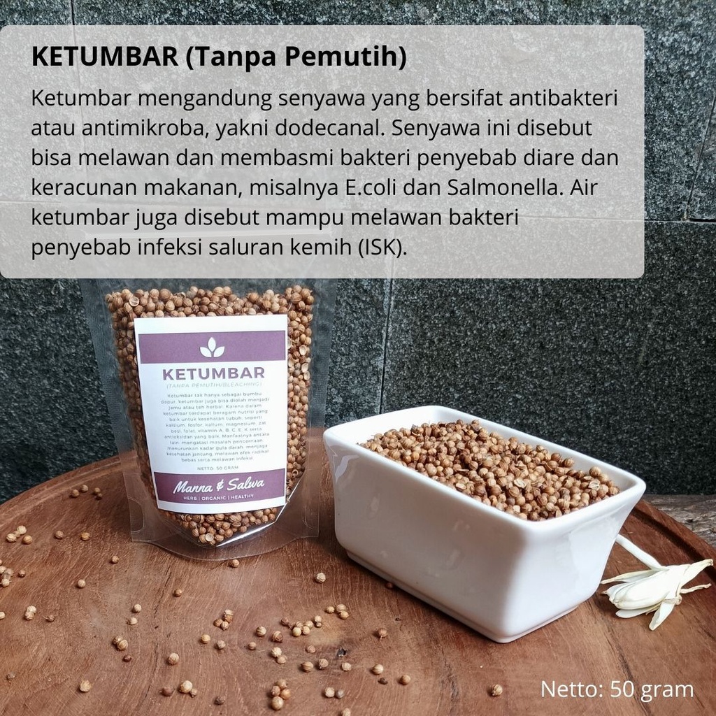 

Ketumbar Murni Tanpa Pemutih