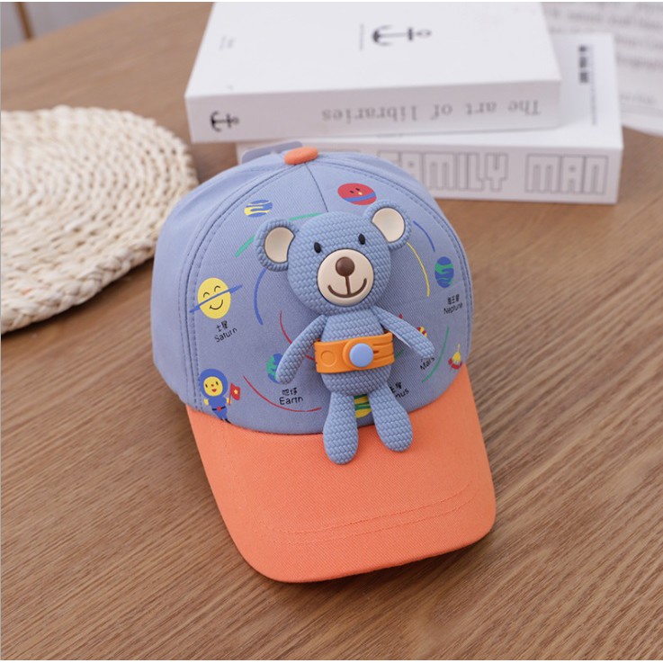 Topi baseball anak import motif teddy bear