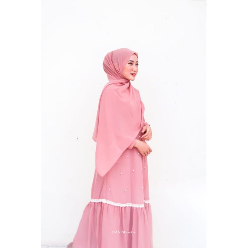Baju Gamis Wanita Muslim Terbaru S, M, L DIANA Syari Set Pasmina Ceruty | Dress/Gamis Syari set + Pa