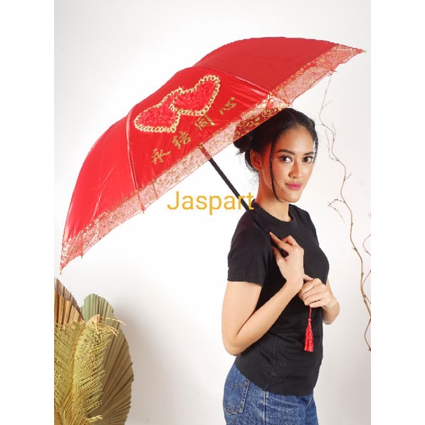 Payung Nikah / Chinese Wedding Umbrella / Payung Pernikahan Gambar love
