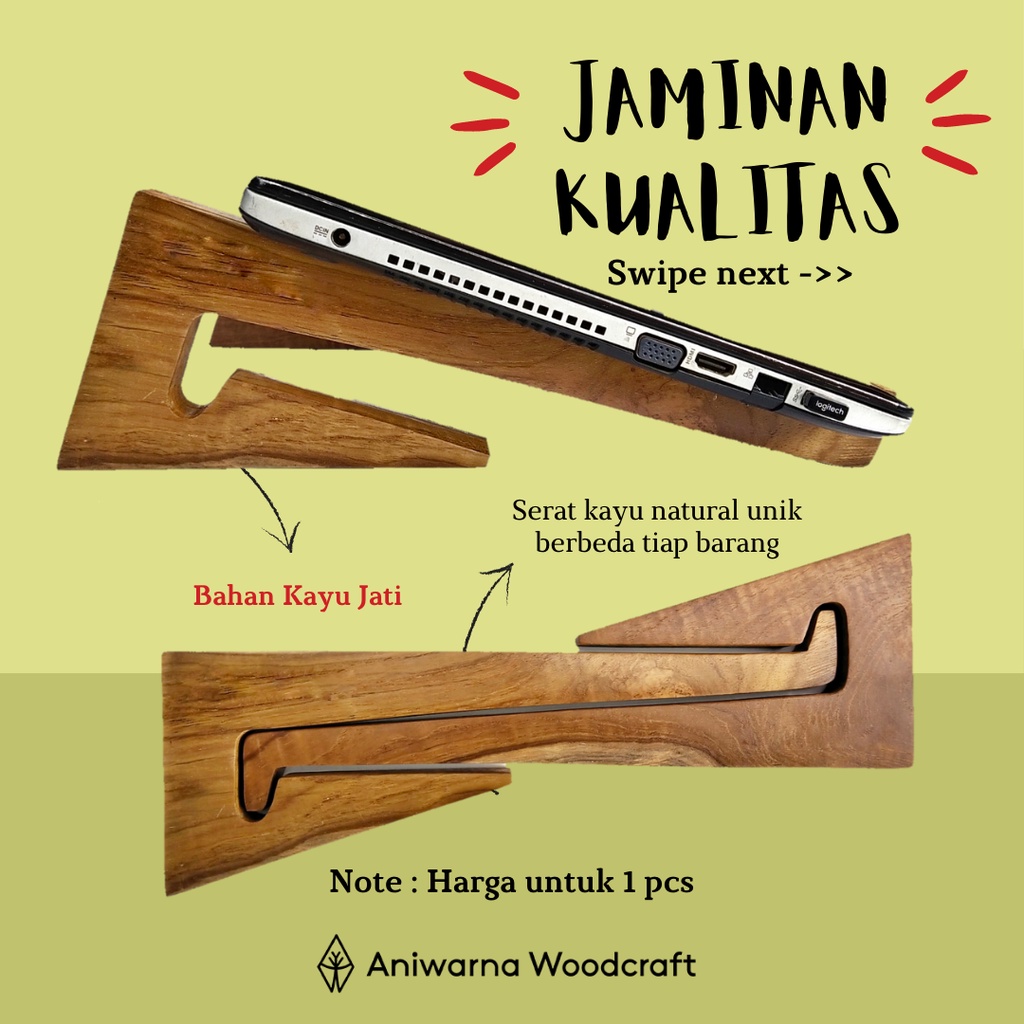 Stand Laptop Kayu Jati / Penyangga Laptop
