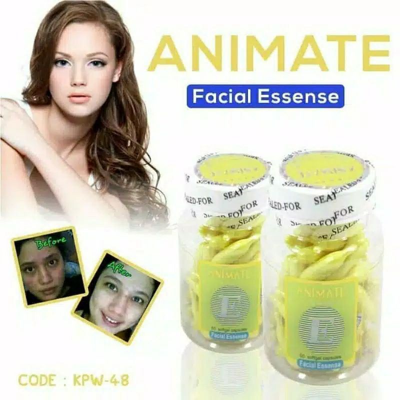 Animate serum wajah isi 60-serum vitamin.E/Animate USA/facial essence/serum wajah/serum badan
