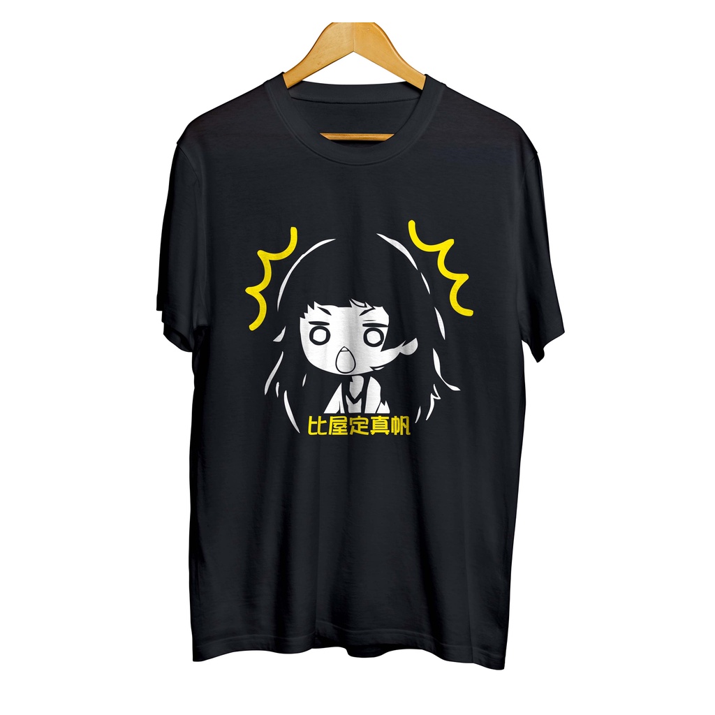 Kaos distro anime sticker HIYAJO - STEINS ; GATE material cotton combed 30s