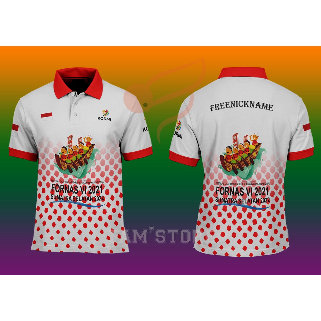 baju kaos fornas festival olahraga rekreasi masyarakat nasional /baju olahraga /fullprinting /freeni