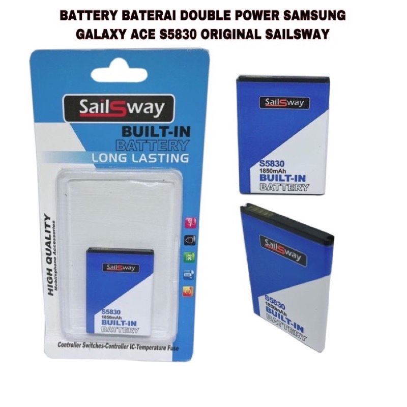 BATTERY BATERAI DOUBLE POWER SAM GALAXY ACE S5830 ORIGINAL SAILSWAY